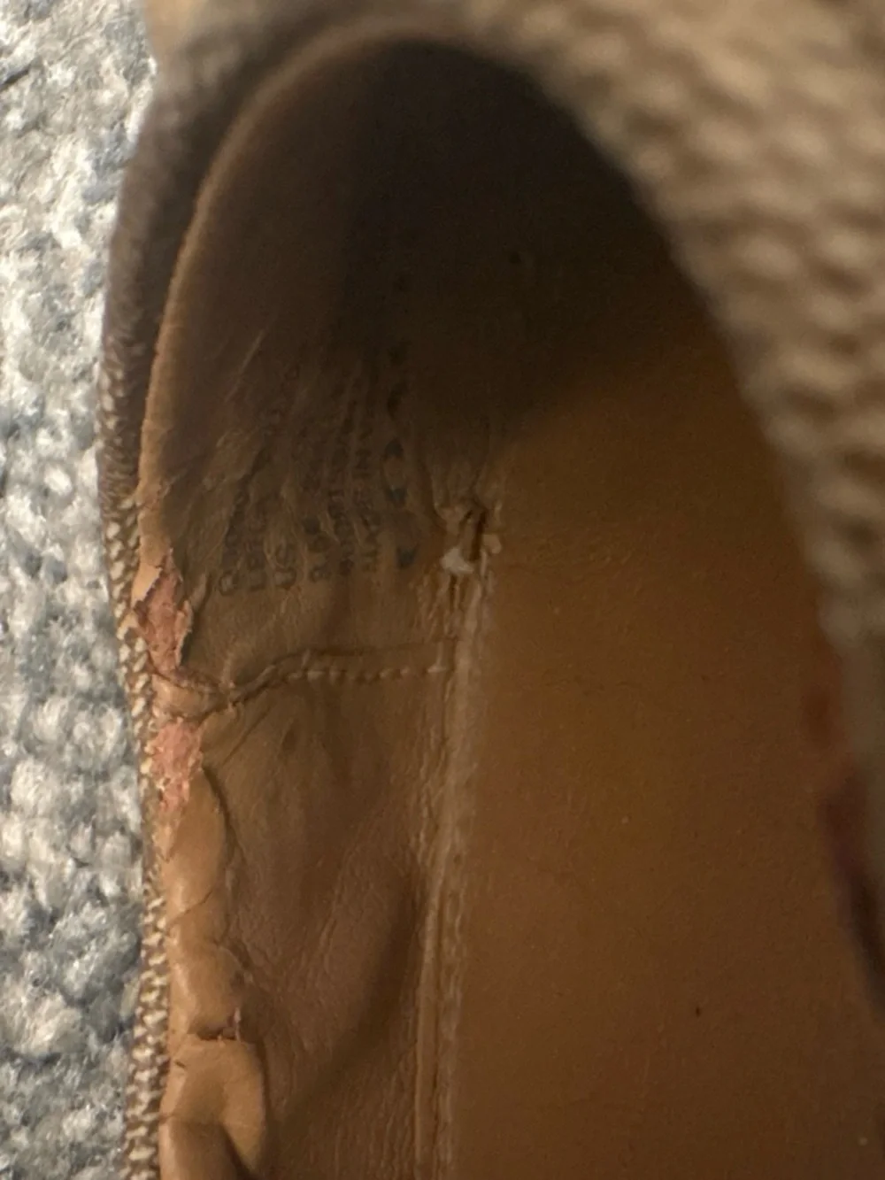 Coach Brown Logo Ballet Flats with Black Cap Toe and Gold Accent
